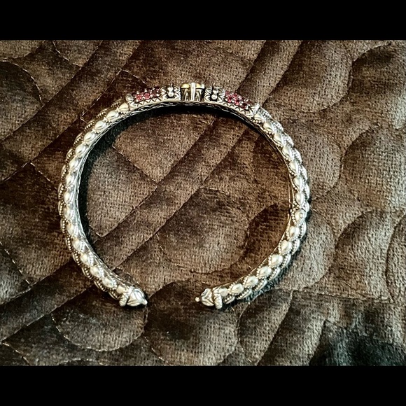 Barbara Bixby Sterling Silver, 18k Gold, Brazilian Garnet Cuff❤️ - Picture 4 of 8